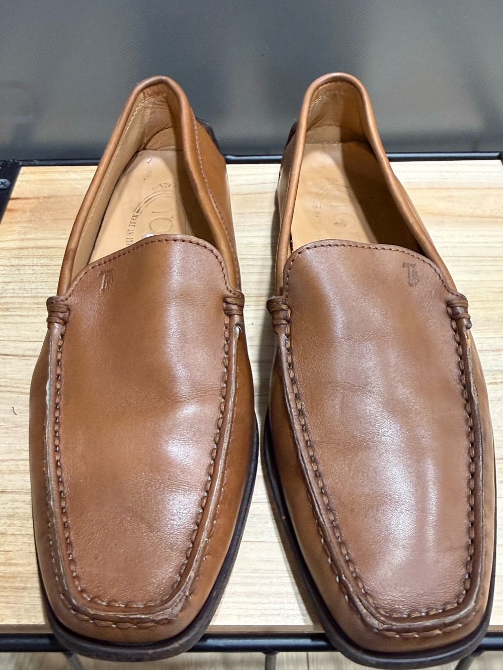 Tod’s Gommino Leather Driving Loafers Cognac Brown Size 36 Made in Italy